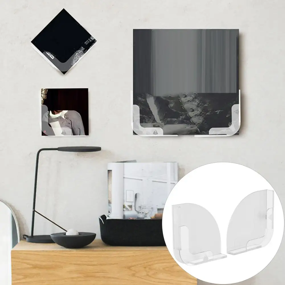 

Wall Mounted Vinyl Rack Vinyl Storage Holder Stylish Vinyl Wall Mounts Durable Acrylic Shelves for Organized Album Collection