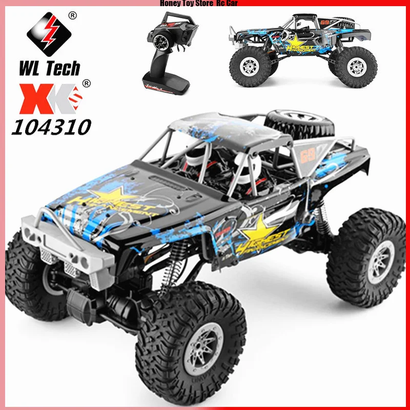 

WLtoys 104310 Машинки с дистанционным управлением 10 км/ч 4WD фотоэскалазание автомобиль 1:10 2,4G зарядка высокоскоростные внедорожники радиоуправляемые игрушки для мальчиков