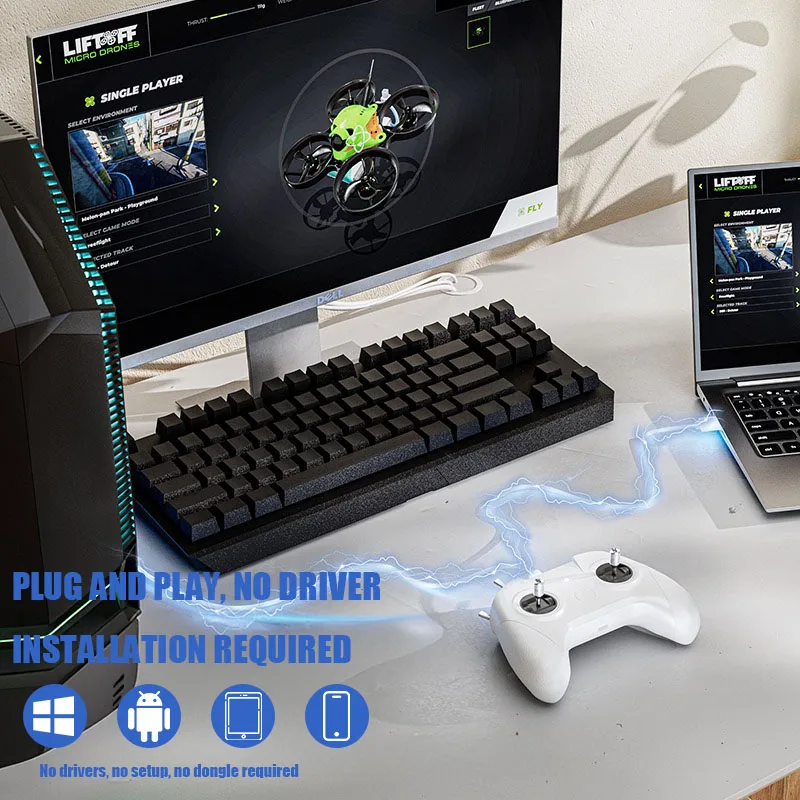 Simulateur VOLODYMYR S8 pour Drone DJI - Lot de 3 Télécommandes