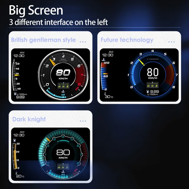 C1 OBD2 + GPS LED OBD Auto HUD Head-up Display Tachometer Projektor System  Diagnosewerkzeug ktor System Diagnosewerkzeug : : Auto & Motorrad