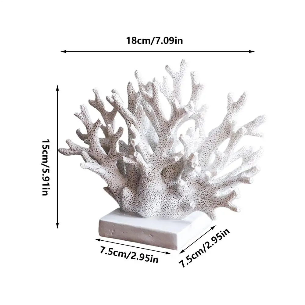 Sea-Themed Realistic Coral Resin Statue