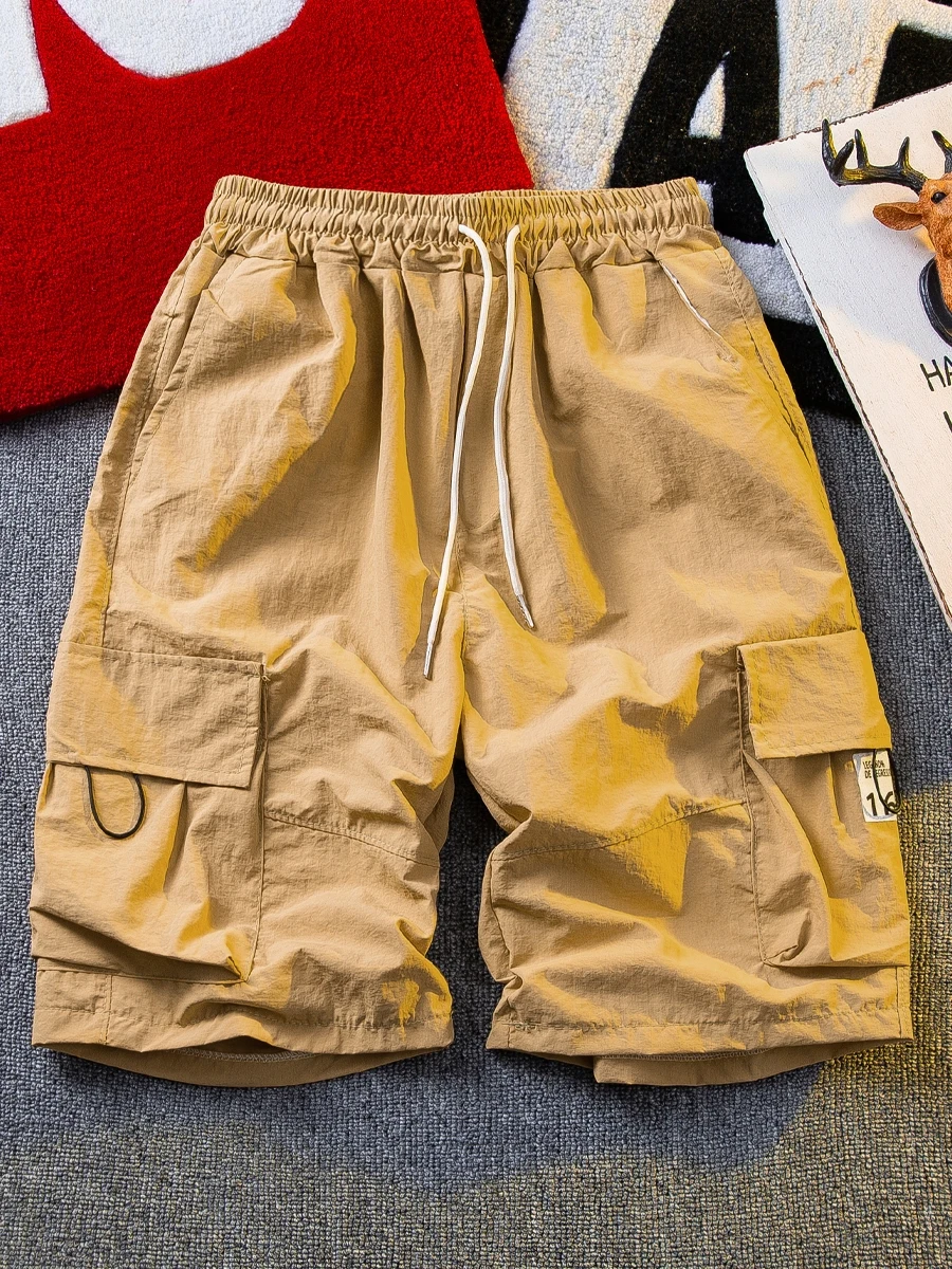 Description Picture 5 of itemSummer Thin Ice Silk Quick-drying Shorts Men's Workwear Loose Casual High Street Personality Five-point Pants Male Sportswear