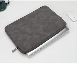 Sleek PU Leather Laptop Sleeve - Stylish Protective Tablet Bag - 11inch (Dark Grey)