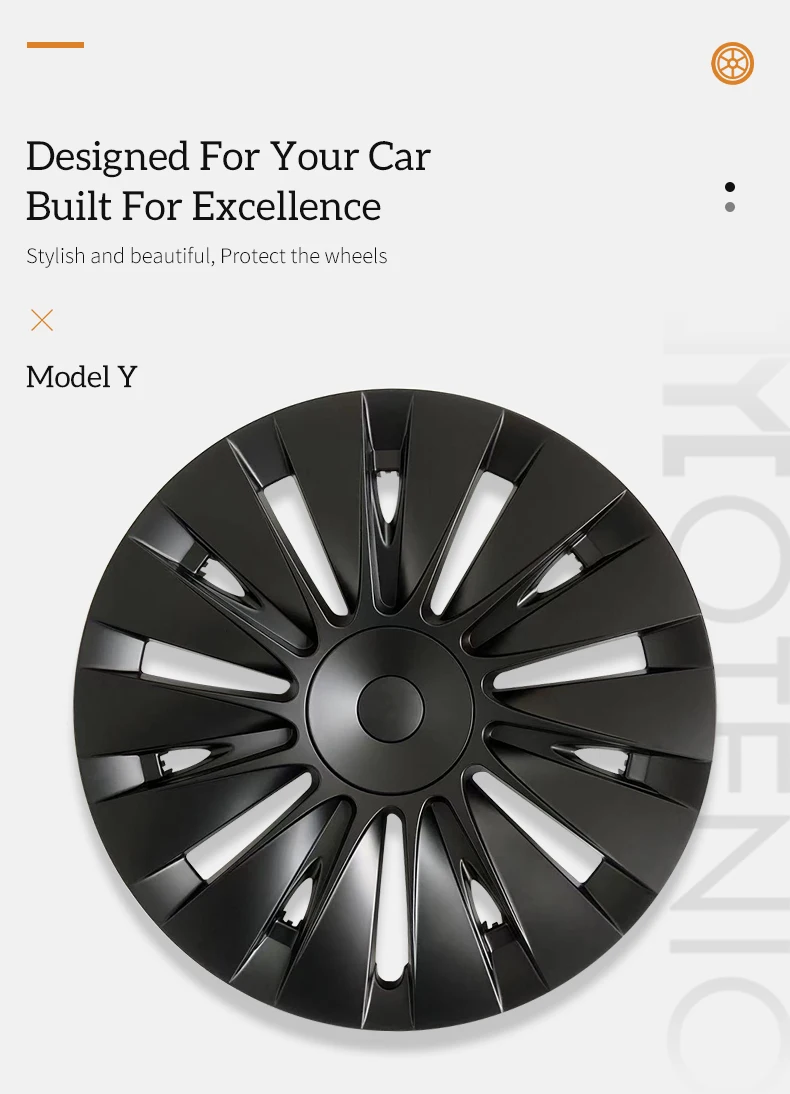 Radkappen 19 Zoll Blade-Style Radnabenabdeckung Ersatz-Radkappe Vollfelgenabdeckung für Tesla Model Y 2020-2024 Zubehör – Detail 1