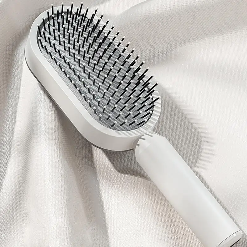 J6PE Comb Cushion Wet & Dry Paddle Hair Brush Scalp Massage Comb Women Detangling Tool for Thick Hair Easy to Use
