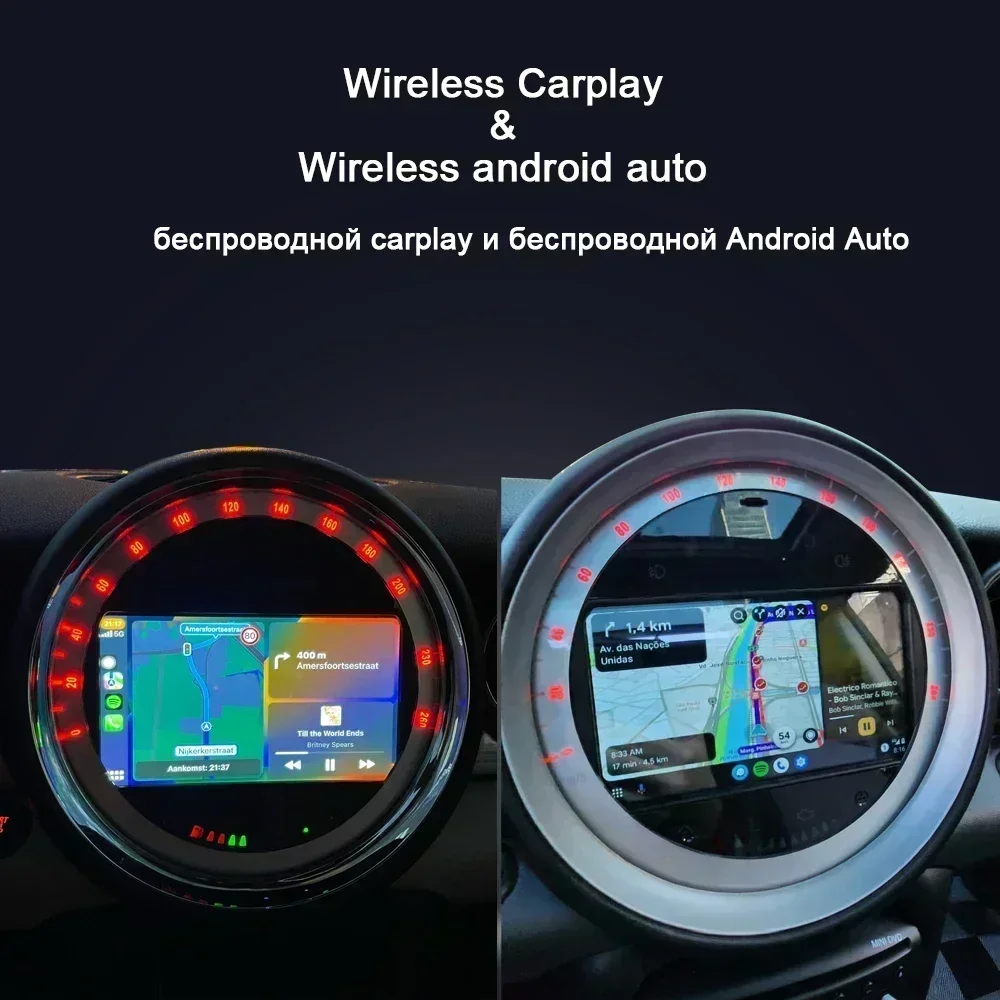 무선 Carplay DSP 8GB 128GB 7 BMW 미니 쿠퍼 R55 R56 R57 R58 R60 2007-2013 용 안드로이드 14.0 차량용 라디오 플레이어 멀티미디어