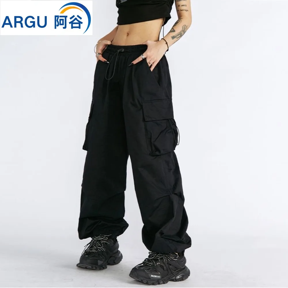 

Hip Hop Streetwear Cargo Pants Women Loose Big Pockets Ins Tide Wide Leg Trousers Y2K Fashion All Match Jogging Sweatpants