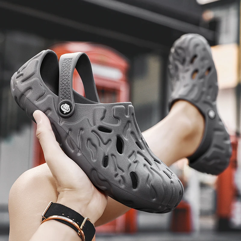 Summer New Men's Baotou Slippers Non slip Outdoor Beach Slippers Leisure Fisherman Sandals Indoor Garden Clogs Shoes Big Size 49