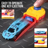 Dynamic Ejection Vehicle Shooting Racing Taxi Model Inertia Slide Car Mini Gift Toys Christmas, Halloween, Thanksgiving Gifts 6