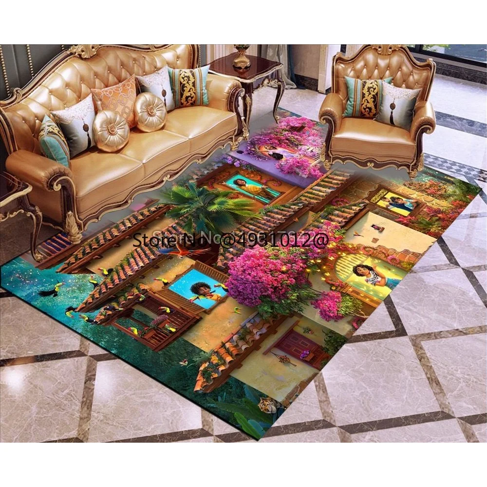 

2023 Disney Encanto Mirabell Carpet Bedroom Girl Decoration Bedside Floor Mat Children Playmat Washable 80x120cm Rug