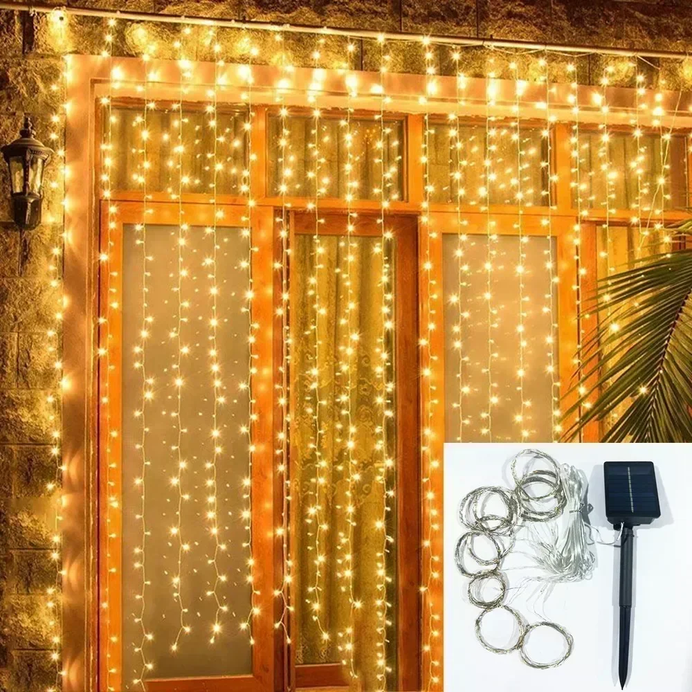 Waterproof Solar Fairy String Lights Outdoor Garden Decor