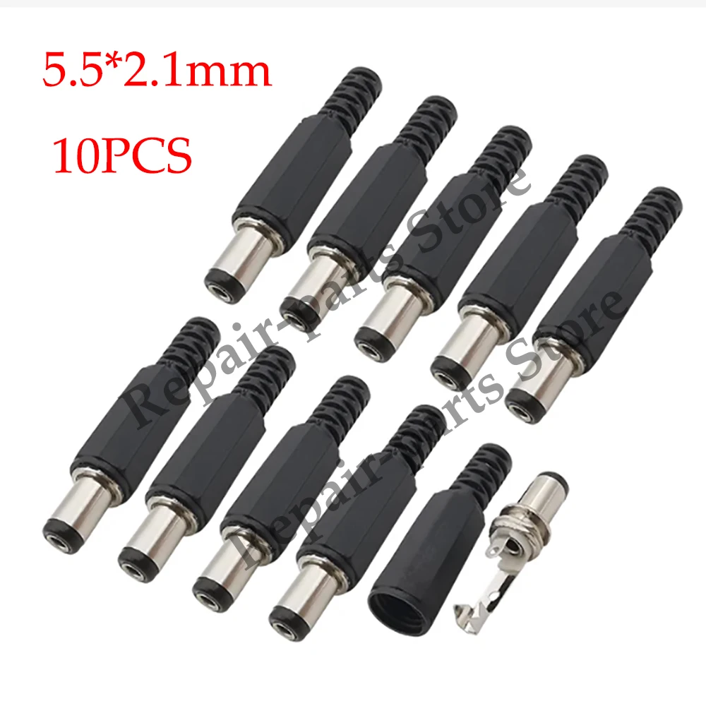 10 Stück Gleichstrom 2,1 1, 5 2,5x5,5mm Steck verbinder Gleichstromst ecker Stecker Buchse Buchse Mutter Schalttafel einbau Gleichstrom adapterst ecker – Detail 8