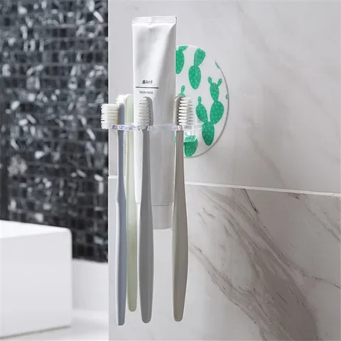 

1PC Plastic Toothbrush Holder Toothpaste Storage Rack Shaver Tooth Brush Dispenser Bathroom Organizer Accessories Bathroom Tools