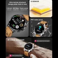 LIGE montre intelligente pour hommes connexion Bluetooth écran AMOLED Smartwatch hommes IP68 étanche appel vocal samrtwatches pour Android iOS 5