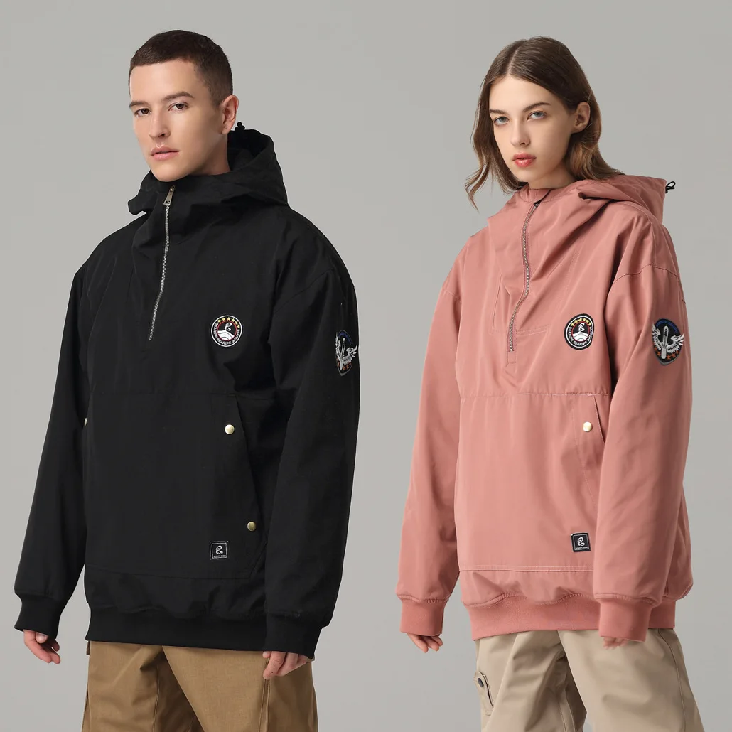 

2023 New Coat Ski Jacket Women Men Outdoor Sports Snowboard Suit Windproof Waterproof Winter Top Ski Suit Hooded Hoodie Loose
