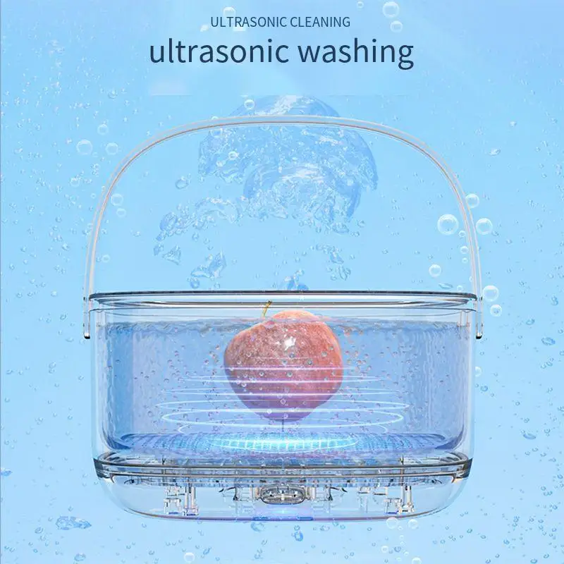 Household Food Ultrasound Vegetables Cleaning Basket Remove Pesticide Residues Fruits Vegetable Washer battery powered 5
