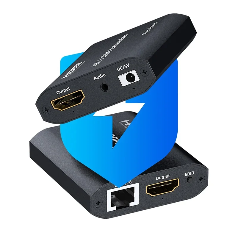 4K HDMI Extender 120M over RJ45 CAT5e/6 vs 1080P 60M HDMI to Ethernet Rj45 Video Extender with Audio EDID for PS5 PC Laptop TV hdmi extender