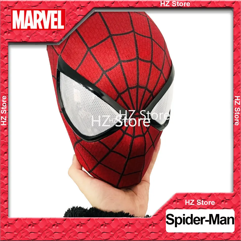 Marvel The Amazing Spider-Man Mask Con Visiera E Lenti 1:1 3D No Strip Maschere Spiderman Fatte A Mano Halloween Cosplay Per Regalo
