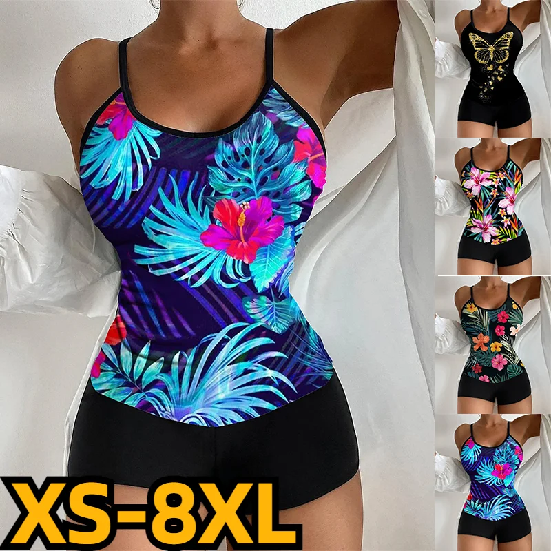 

2023 Women's Swimwear One Piece Monokini Bathing Suits Large Size Swimsuit Backless Busts Floral Abstract Plunge Bathing Suit