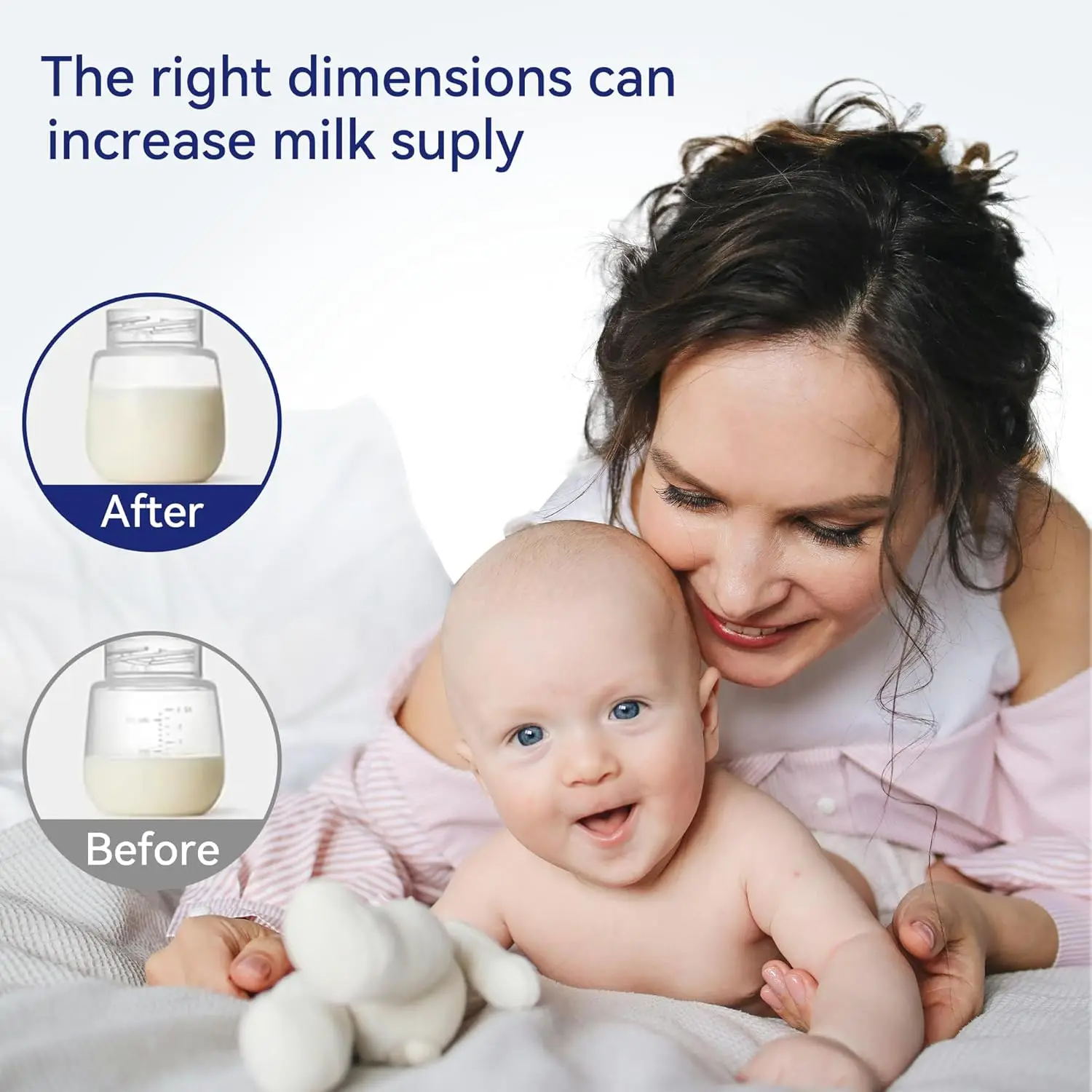 Breast Pump Flange Insert for 24mm Silicone Comfortable Nursing Feeding Tube Compatible with Philips Avent Medela Other Brands