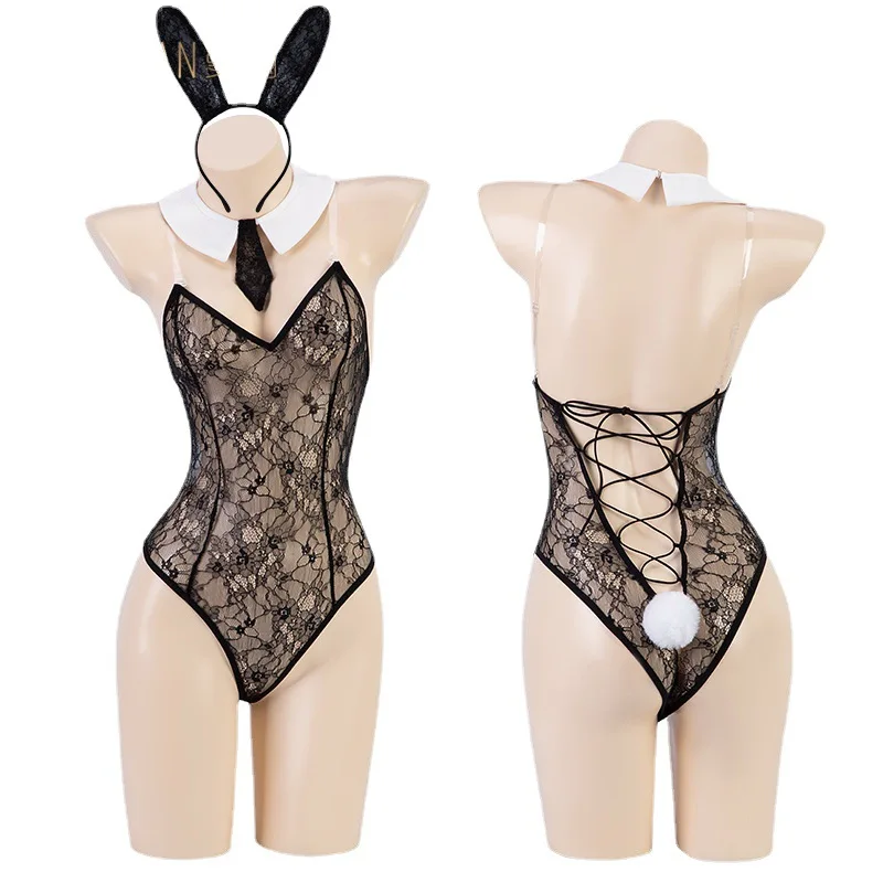 Cosplay Costume for Girls Sexy Lingerie Cute Sex Set Bad Hare Tail Elf Ear Sexy Bunny Girl Body Suit Porn Uniform Naughty Outfit