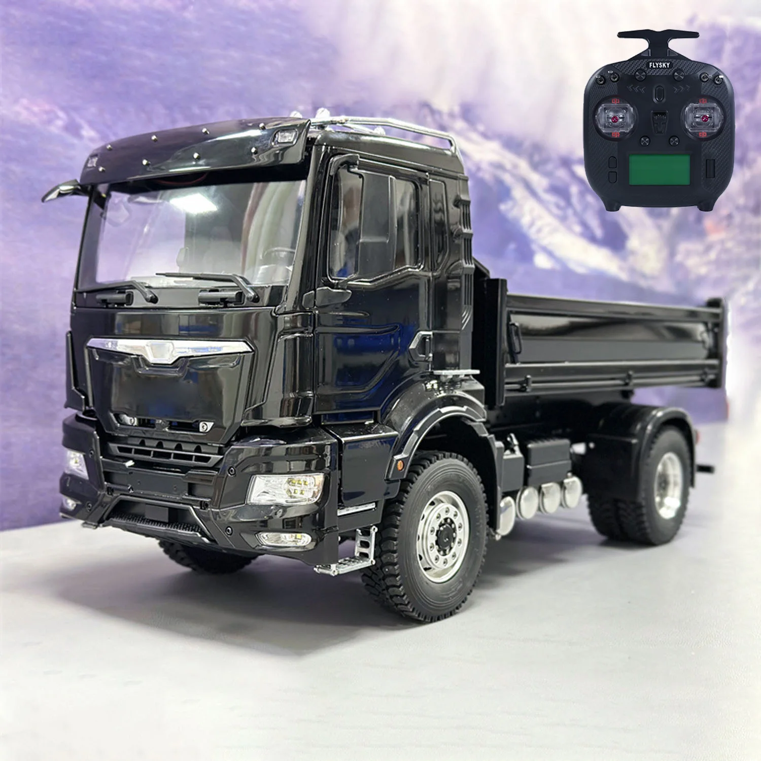 Toys 4x4 1/14 Hydraulic RC Dumper Trucks Metal Cabin Radio Control Assembled Tipper Car Light Sound  Vehicle Models for Boys 2