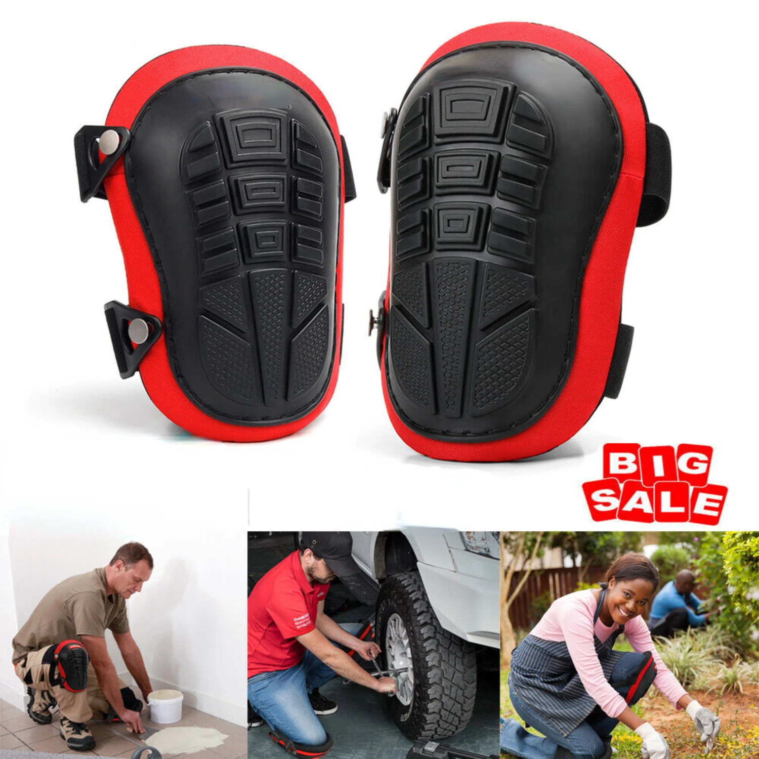 Durable, Reliable, and Protective Knee Pads for Construction, Gardening, Flooring, Carpentry, and Garage Use-Comfortable L