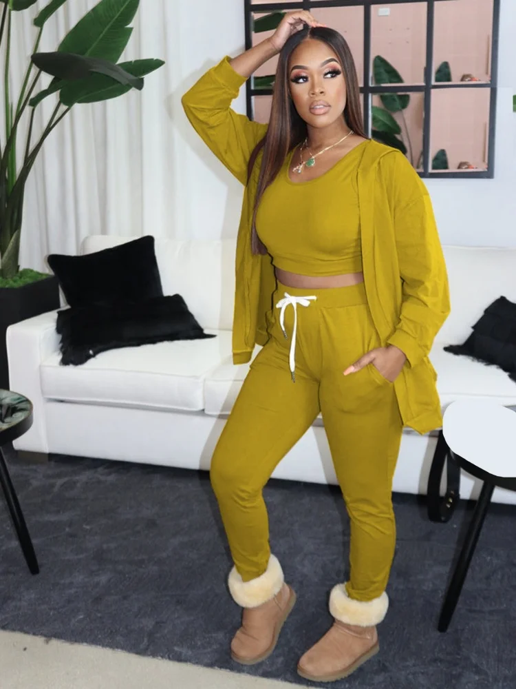 Wmstar Three Piece Set Women Wholesale Solid Color Vest Coat  Fashionable Tight Trousers Suits Summer 2025 Outfits Fancy Club