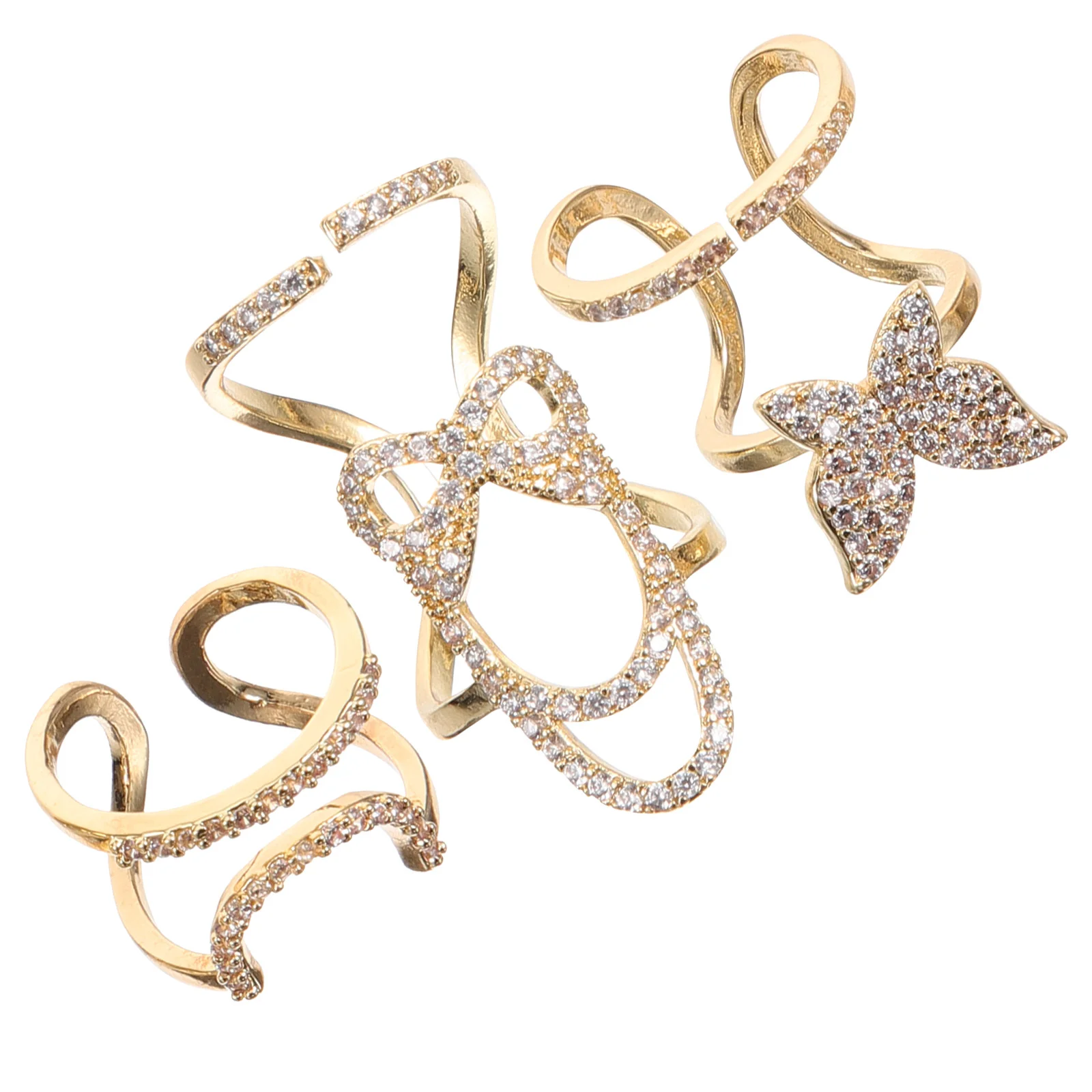 

3pcs Women Fingernails Ring Fashion Nail Rings Nail Charm Finger Nail Rings