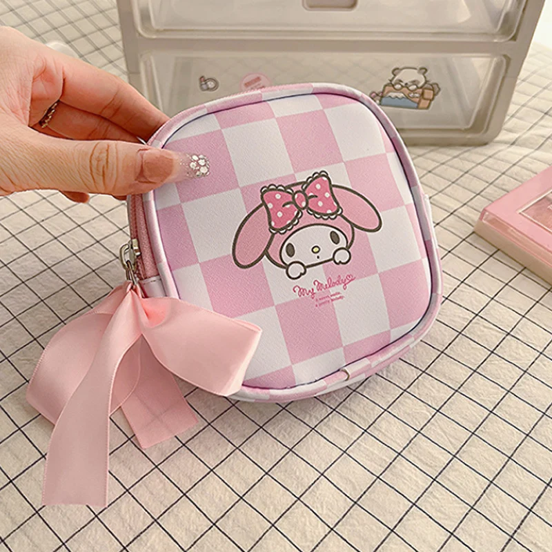Cartoon Girl Accessory Organizer - Stylish PU Storage Pouch