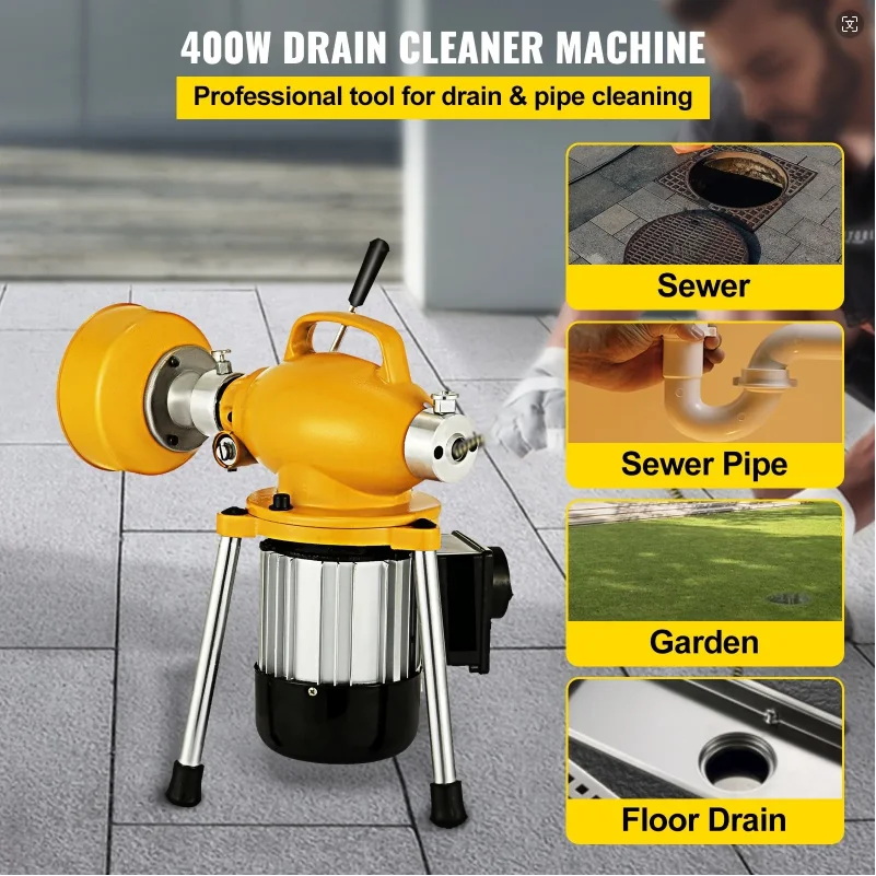 Drain Cleaner Machine Electric Pipe Dredging Sewer Tools Professional Clear Toilet Blockage Drain Cleaning Machine 2