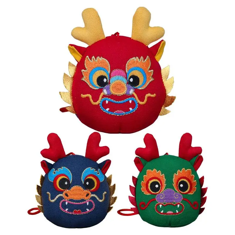 the copper dragon feng shui ornaments lucky escape Lucky Dragon Plush Doll Year Of Dragon Mascot Funny Plushie Room Decorations For Kids Doll Toy Dragon Pendant Car Ornaments