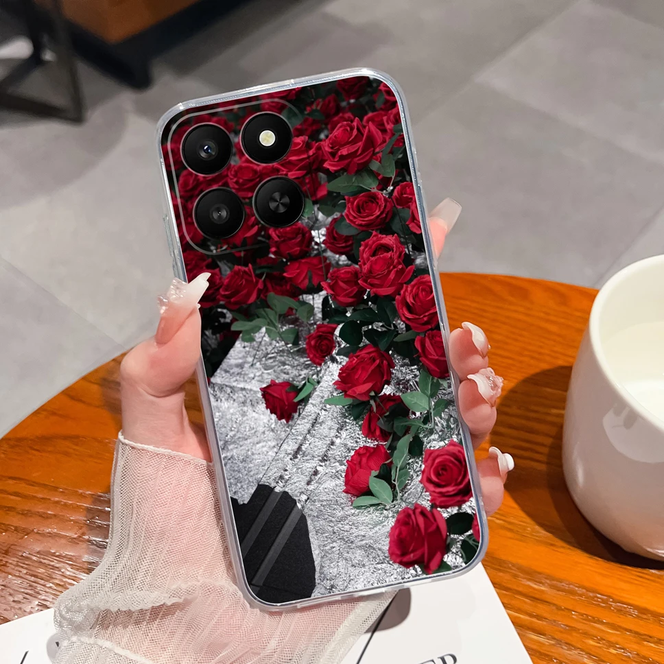 Cute Panda Cartoon Pattern Transparent Soft TPU Silicone Phone Case - Lightweight Bumper