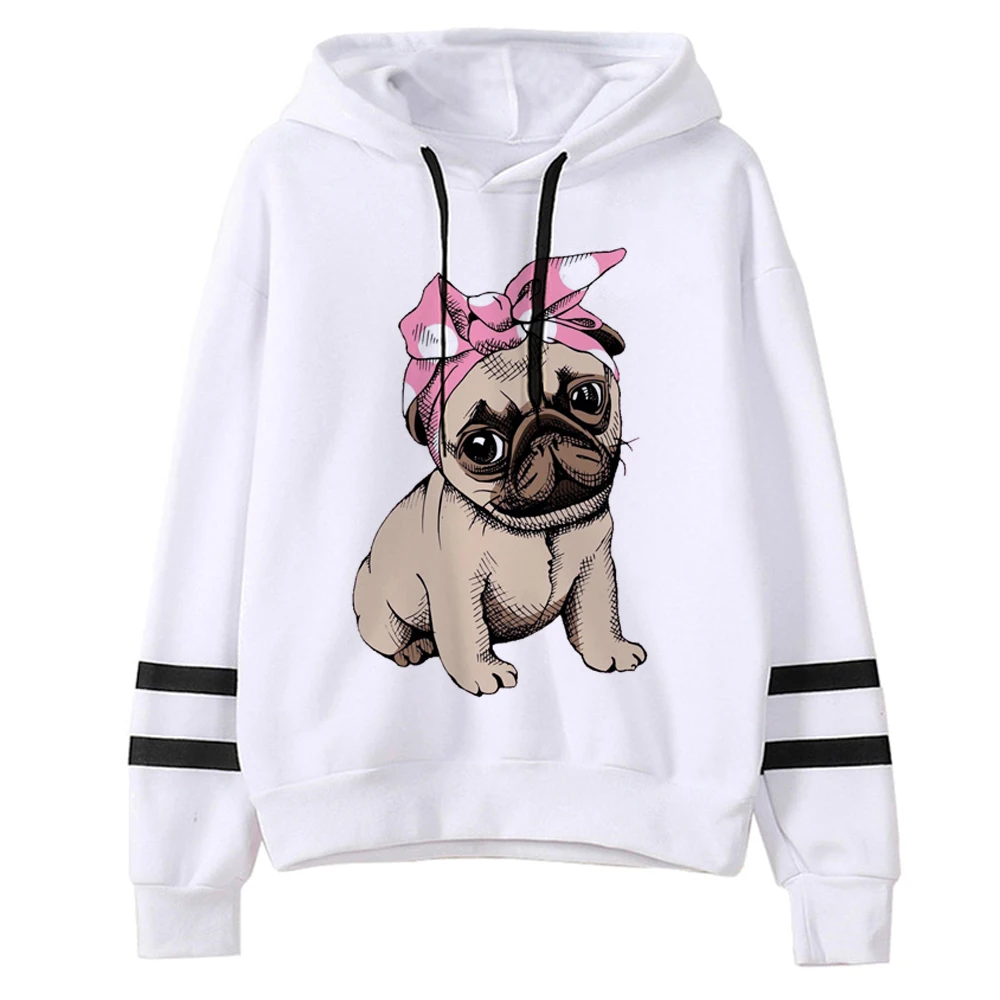 

Pug hoodies women Fleece harajuku clothing sweater women Winter Pullover
