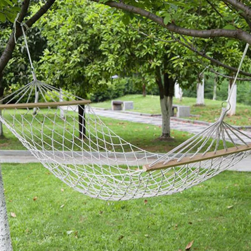 Деревянный гамак с хлопковой веревкой