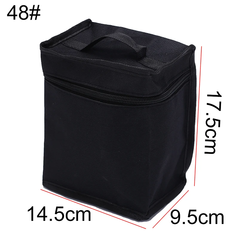 Stationery Storage Box Zipper Folding Art Markers Zipper Canvas Storage Pencil Bag Hold Markers Pen