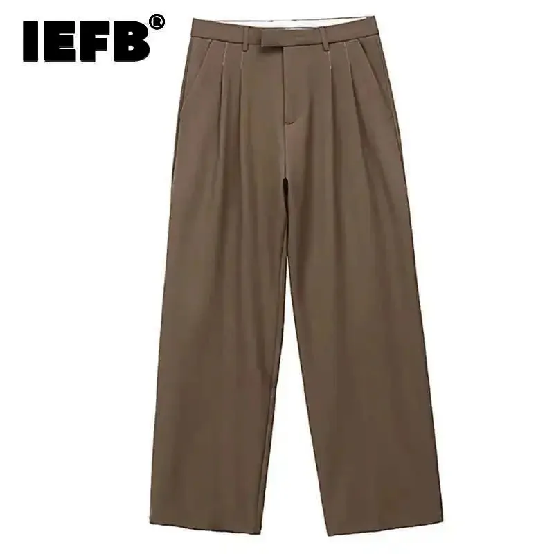 Men's Wide Leg Casual Pants Fashion All-match Straight Trousers Loose Vintage Male Trousers 9Y1937