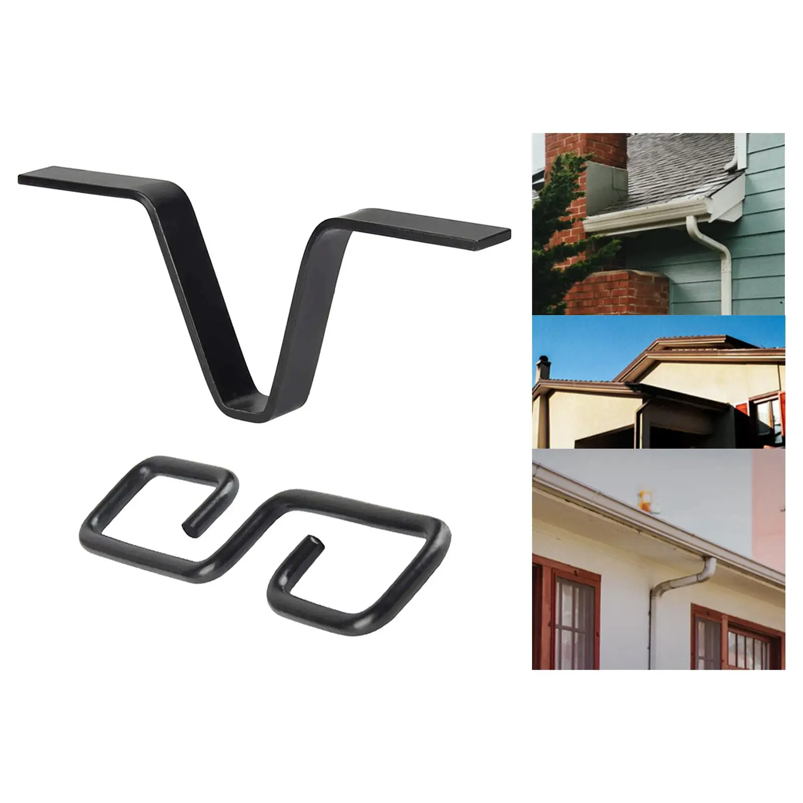 Rain Chain Gutter Adapter Hook V Adapter S Hook Standard Installation Replacement Durable Chain Gutter Downspout