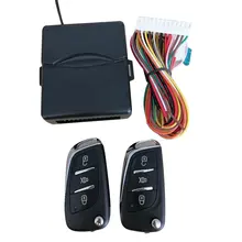 Universal Car Door Lock Remote Central Kit Auto Keyless Entry System Start Stop LED Keychain Central Kit Door Lock tanie tanio LESHP CN (pochodzenie) NONE Anti-Theft Device One-Way Without LCD Remote Control Alarm Key Mold Auto Central Lock