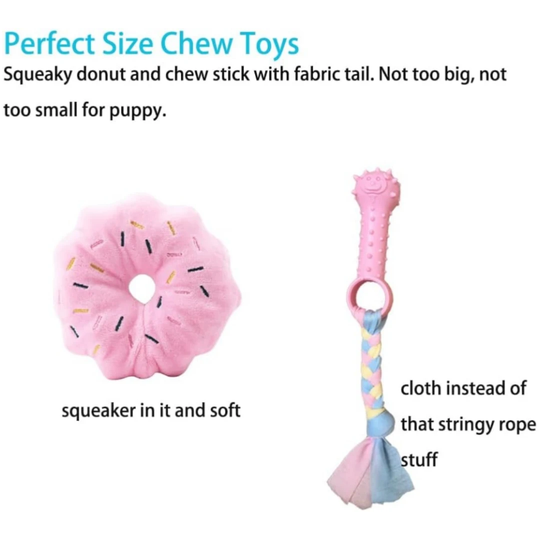 4-piece set of large squeaky wrinkled duck and goose, suitable for small and medium-sized dog breeds, puppy toys, puppy chew tee 4