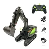 HUINA 1593 RC Excavator 22CH Dumper Truck Caterpillar Alloy 1/14 Tractor Loader 2.4G Radio Controlled Car Engineering Toys 6