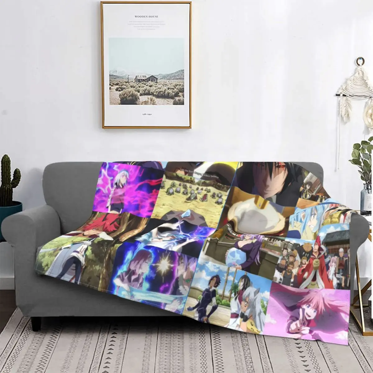 

That Time I Got Reincarnated As A Slime Blanket Flannel Winter Portable Soft Throw Blankets for Bed Bedroom Plush Thin Quilt