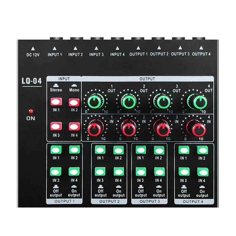 

GAX-LQ04 High Quality Sound Card Mixer Recording Interface With Dj Studio Mixer Audio US Plug Black 1 PCS