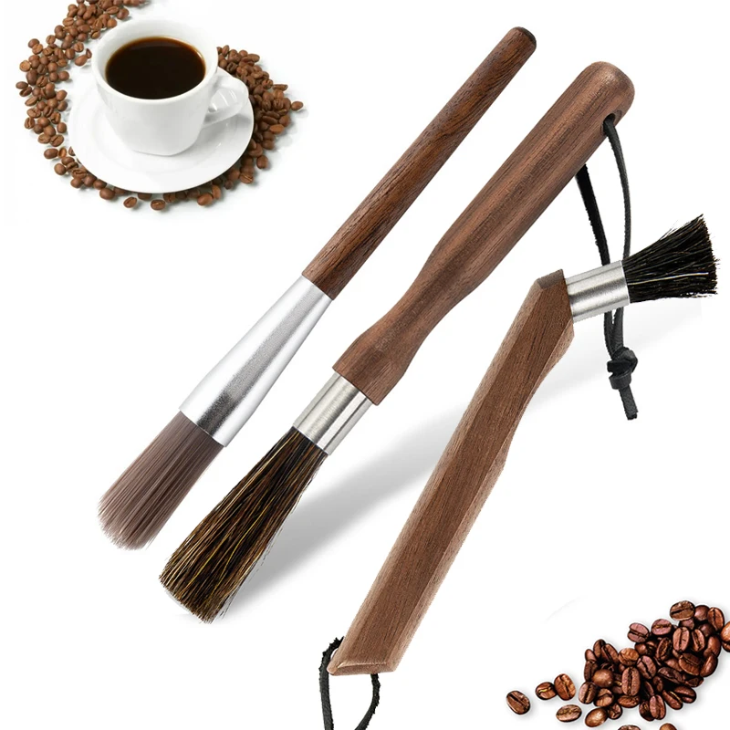 CoffeeGrinderCleaningBrushKitVintageWoodHandleNaturalBristles