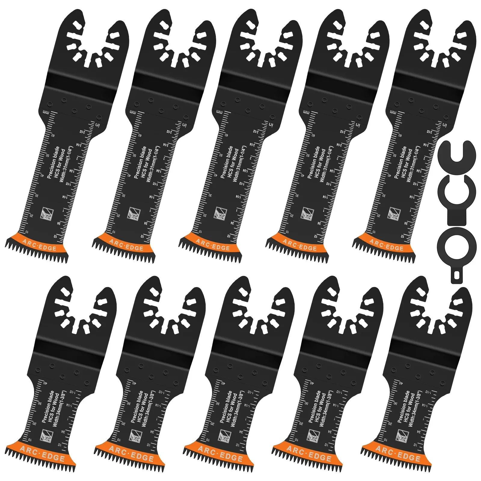 

10Pcs Multi Cutter Blade Japanese Tooth Oscillating Saw Blades High Carbon Steel Oscillating Multitool Blades Woodworking Tool