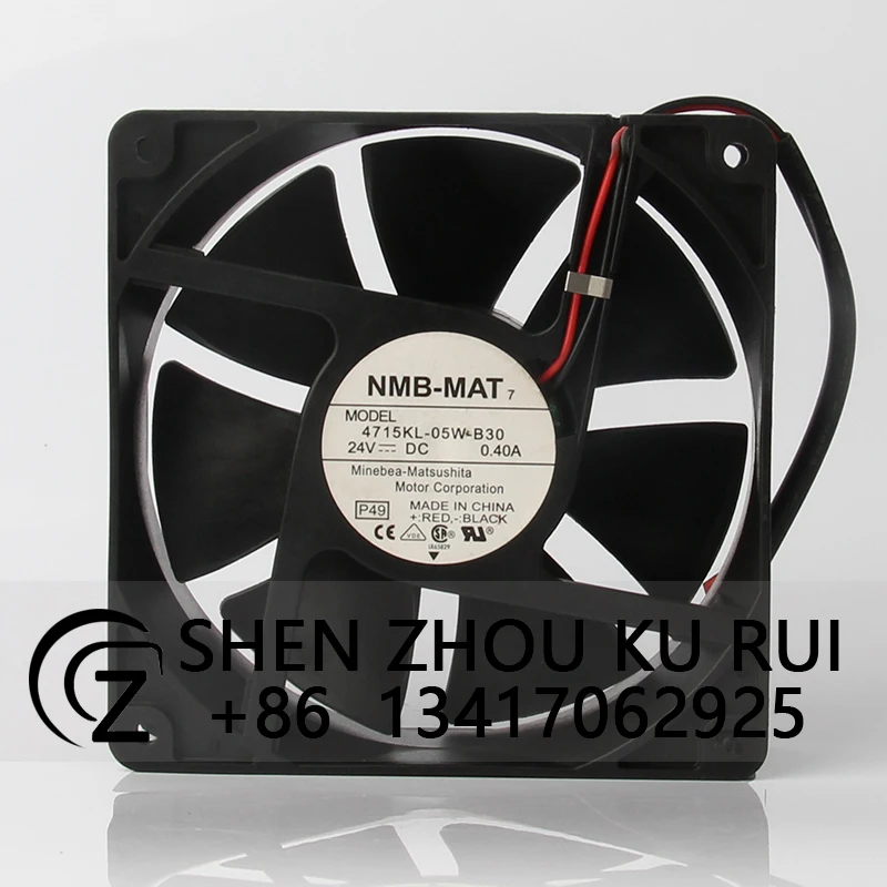 

4715KL-05W-B30 Case Cooling Fan for NMB DC24V 0.40A EC AC 120X120X38MM 12038 12CM Inverter Axial Flow Ventilation Exhaust