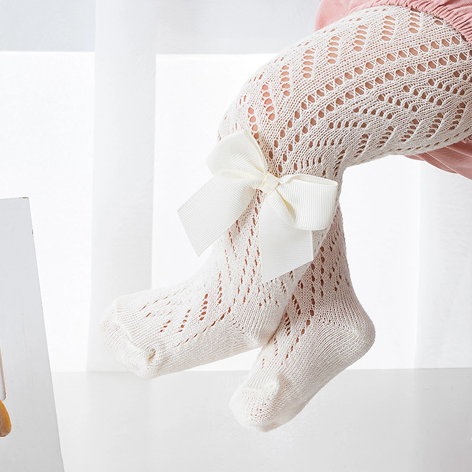 BeQeuewll Baby Girls Fall Tights Cable Knit Seamless Leggings with Bow Toddler Girl Cotton Pantyhose For 0-4 Years kids pantyhose,toddler tights,kids leggings