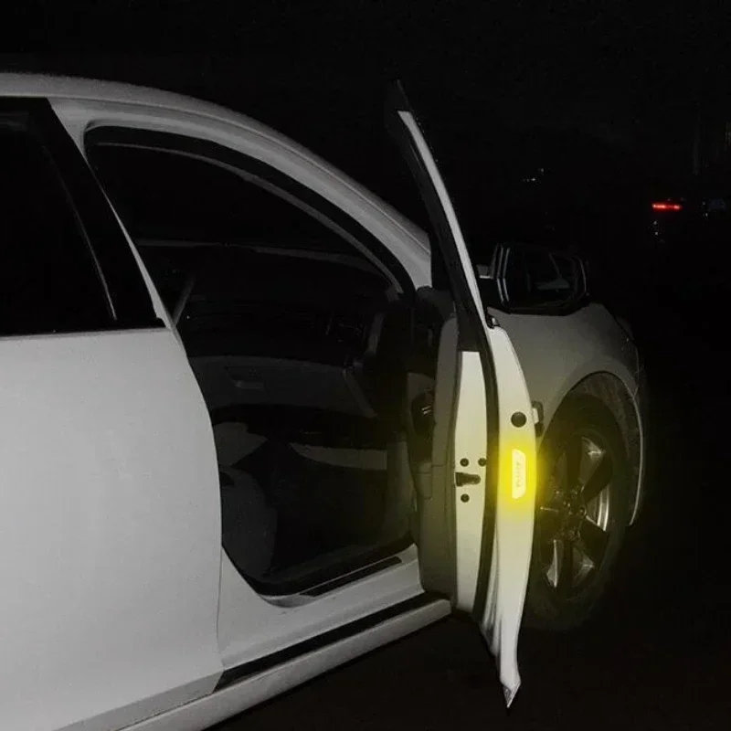 1/4PCS Car Door Reflective Sticker Safety Opening Warning Reflective Tape Car Accessories Interior Exterior Reflector