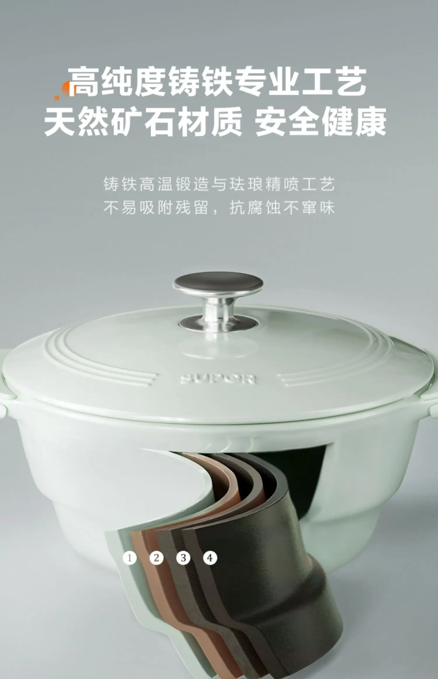 Description Picture 5 of item220V Multi-functional Enamel Cast Iron Electric Stewpot for Home Cooking