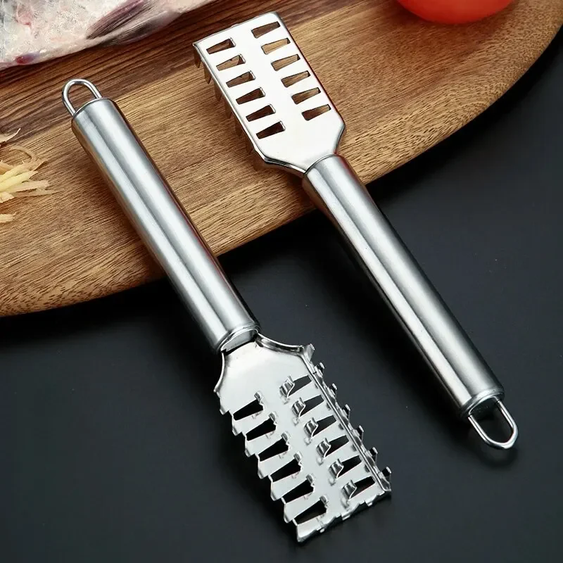Fish Scales Scraper 1PC Stainless Steel Fish Scale Knife Scale Scraper Sawtooth Scraping Boning Filleting Cut Scrape Dig Maw Knife